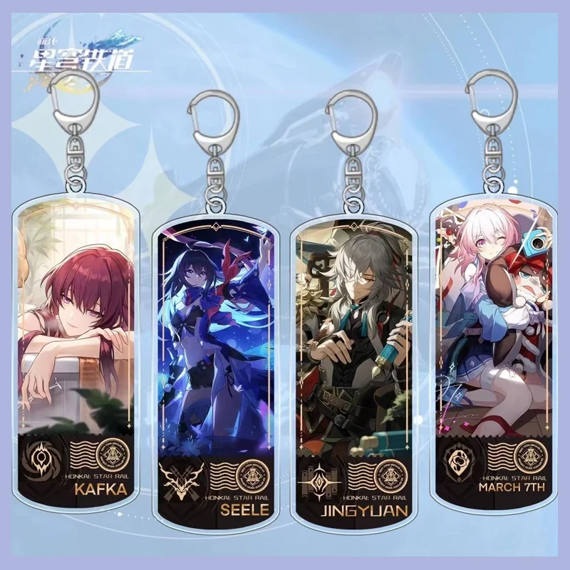 

Honkai: Star Rail Clara BailuTingyun Acrylic Keychain Doll Pendant Collectible Game Peripheral in Shelf Hot Game Keychain