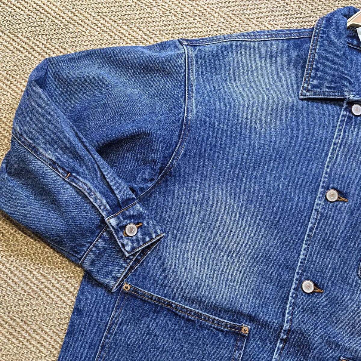 2026 New Amekaji Simple Coat Niche Shop Owner Baggy Atmosphere Jacket Denim Coat Retro