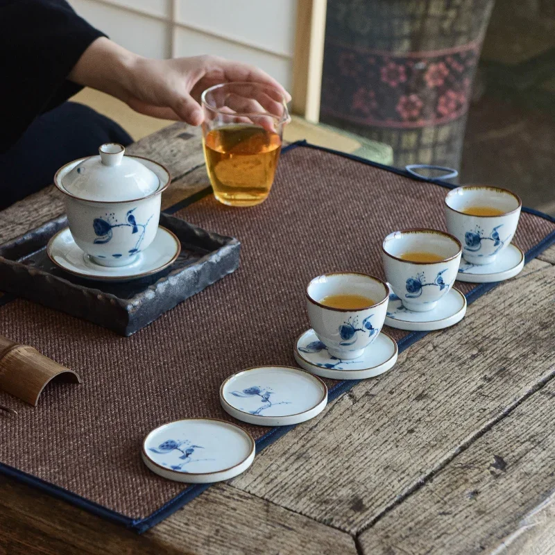 CHANSHOVA-Handmade Ceramic Teacup, Chinese Porcelain, Tea Cup, Hand Painted, Chinese Style, Small Coffee Cup, 70ml, G137