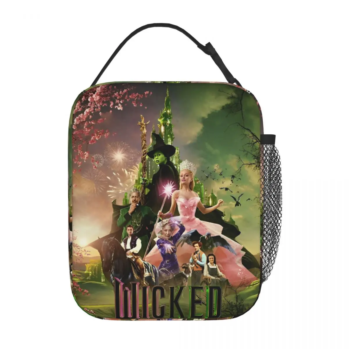 Epic Musical Fantasy Film W-Wicked Insulated Lunch Bag Leakproof Meal Container Cooler Bag Tote Lunch Box Office Travel