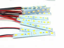 Barra de luz LED de 10 piezas, 12V, 24V, 6LED, 8CM, 1W, módulo de tira dura para armario, máquina de escaparate, equipo de fábrica