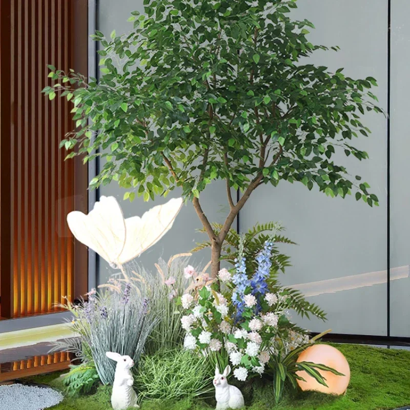 Indoor Landscape Simulation Plant Landscape Stairs Decorative Greenery Exhibition Hall Layout
