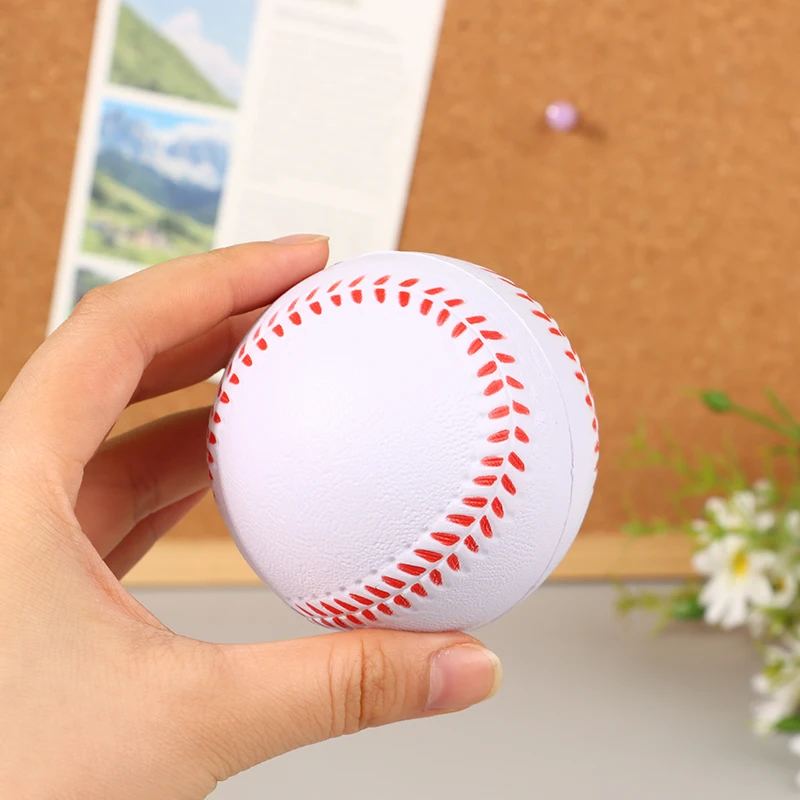 1PCS Soft Safety Baseball 7cm PU Foam Practice Ball Elastic Training Ball for Kids Beginners Pitching Catching Drills