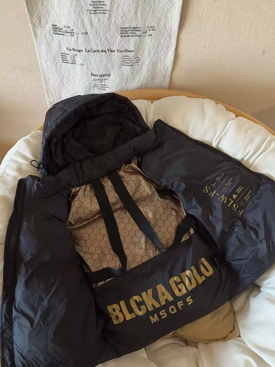Winter Boys and Girls Black Gold Vest Fashion New Children's Hooded White Duck Down Down Jacket 5 7 9 11 13 15Y