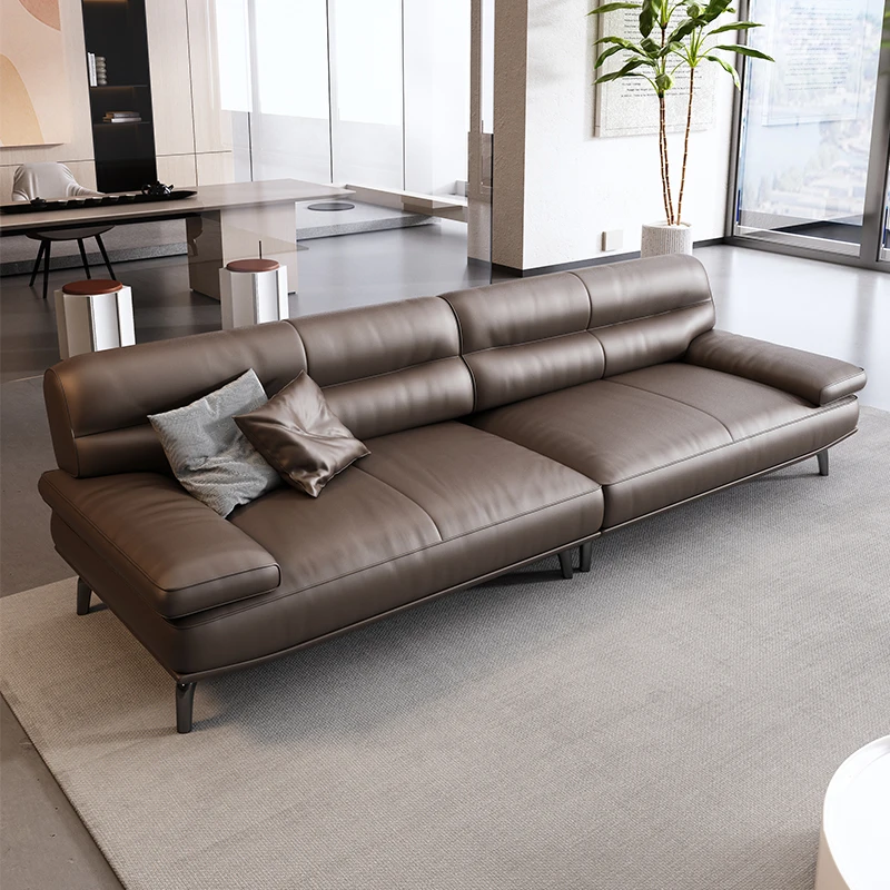 Leather office sofa business meeting guests casual simple modern VIP