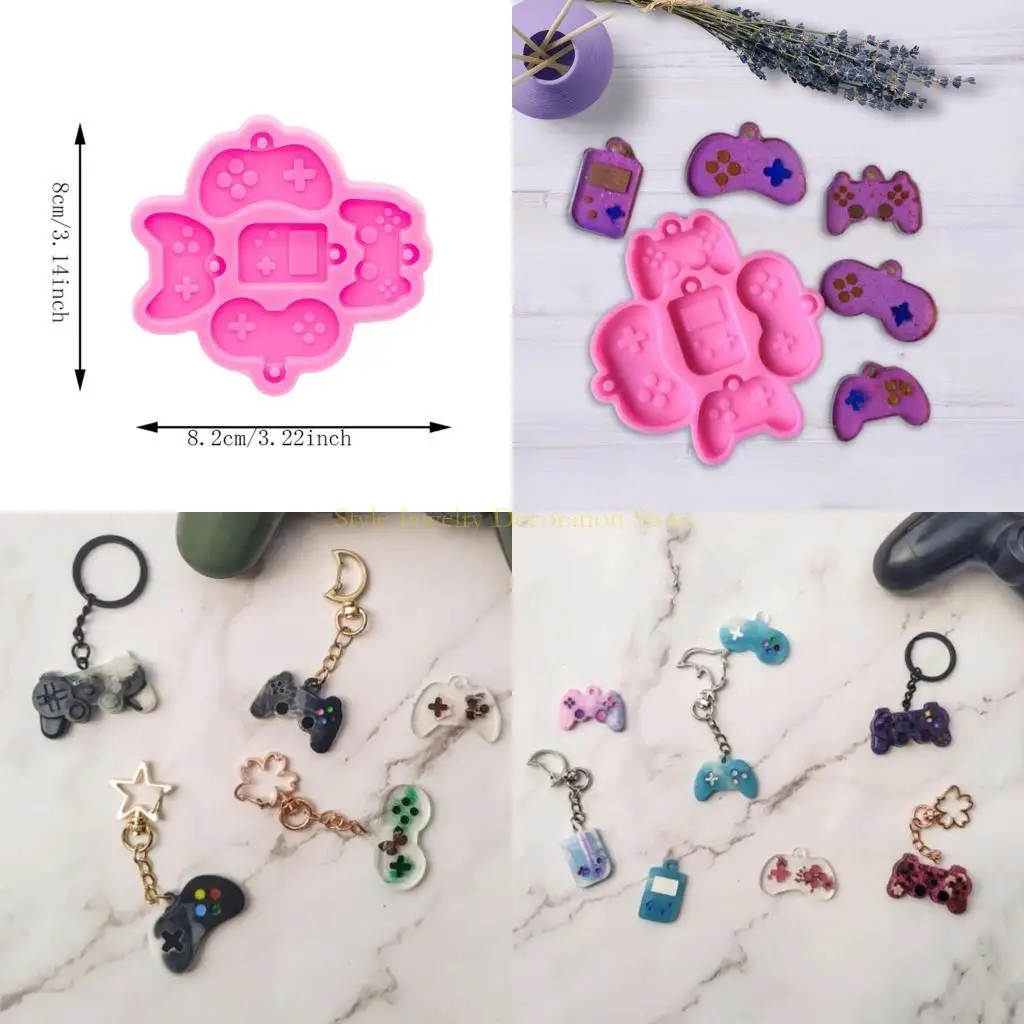 

D46E Resin Casting Silicone Mold Game Handle Keychain Pendant Jewelry Mould DIY