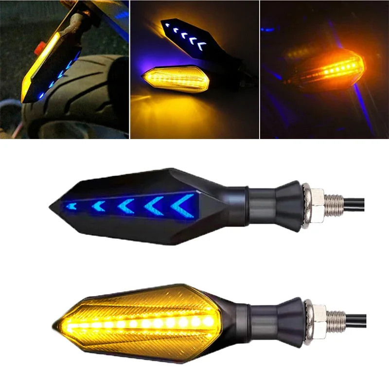 2pcs Universal Motorcycle Turn Signal LED Lights Indicators Signal Light Rear Tail Brake Flasher Light Motorcycle DRL Lamp