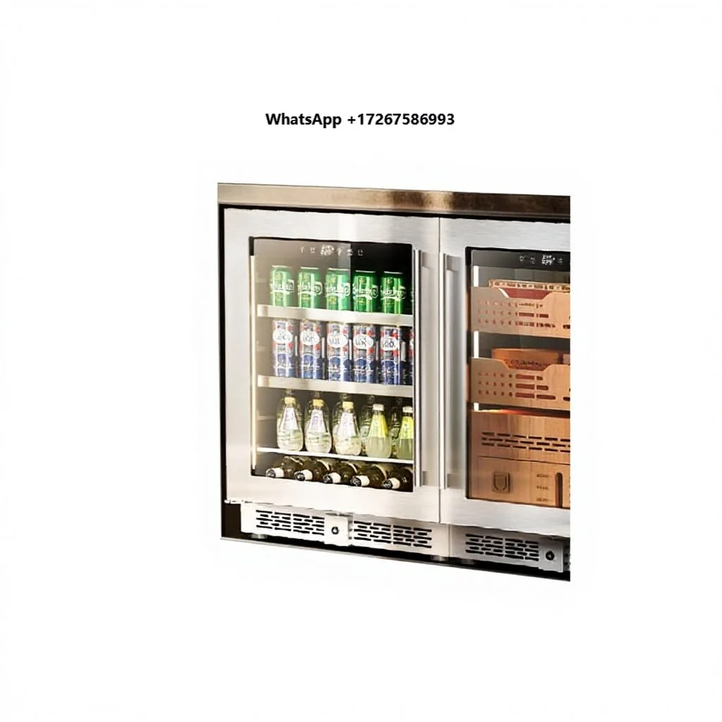 Zunbao Dual-Zone Constant Temperature 280L Air-Cooled Wine Cabinet Embedded Office Home Small Ice Bar Cigar Beverage Tea Dried