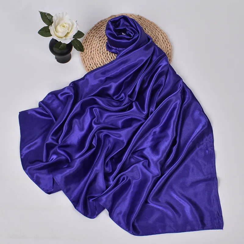 90 cm Seide Schal Schal Headwraps Für Frau Mode Vier Jahreszeiten Haar Zubehör Hijab Foulard Bandana Femme Kopftuch – Detail 19