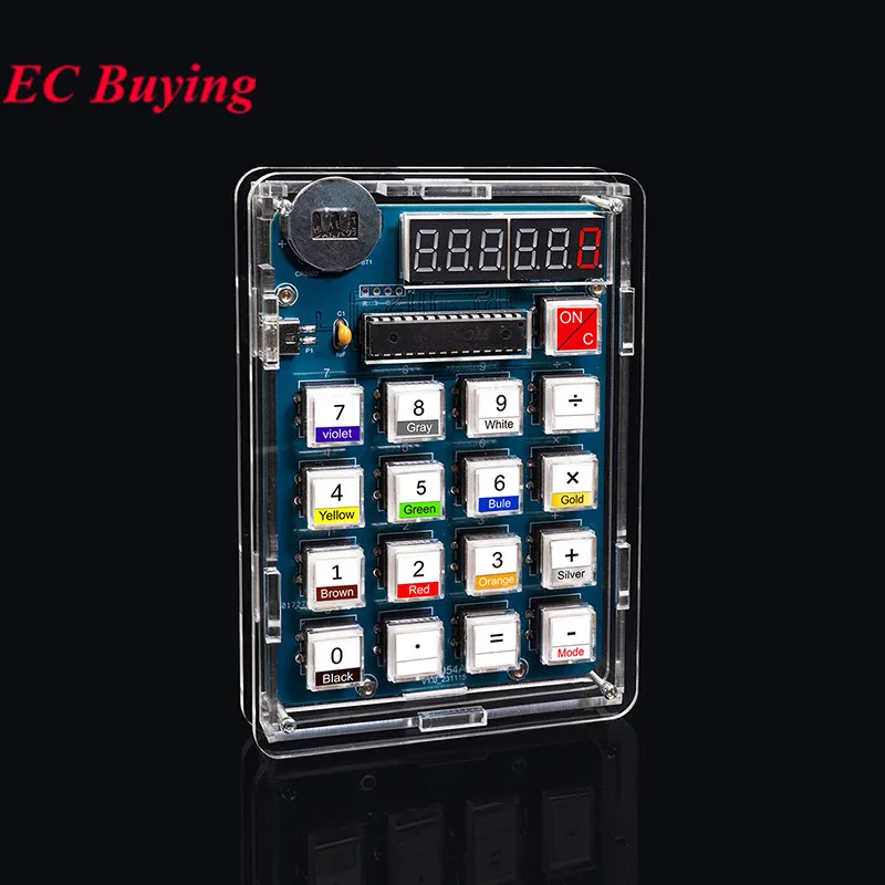 مجموعة الإنتاج الإلكتروني لآلة الحاسبة DIY شاشة عرض أنبوبية رقمية LED مع مجموعة ممارسة لحام الحواسيب الصغيرة ذات الشريحة الواحدة #6