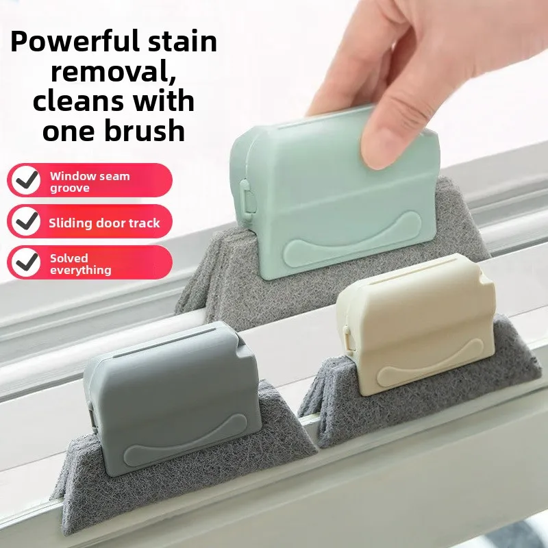 1pc Window Groove Cleaning Cloth Kitchen cleaning  Window Cleaning Brush Windows Slot Cleaner Brush Clean Slot Clean Tool