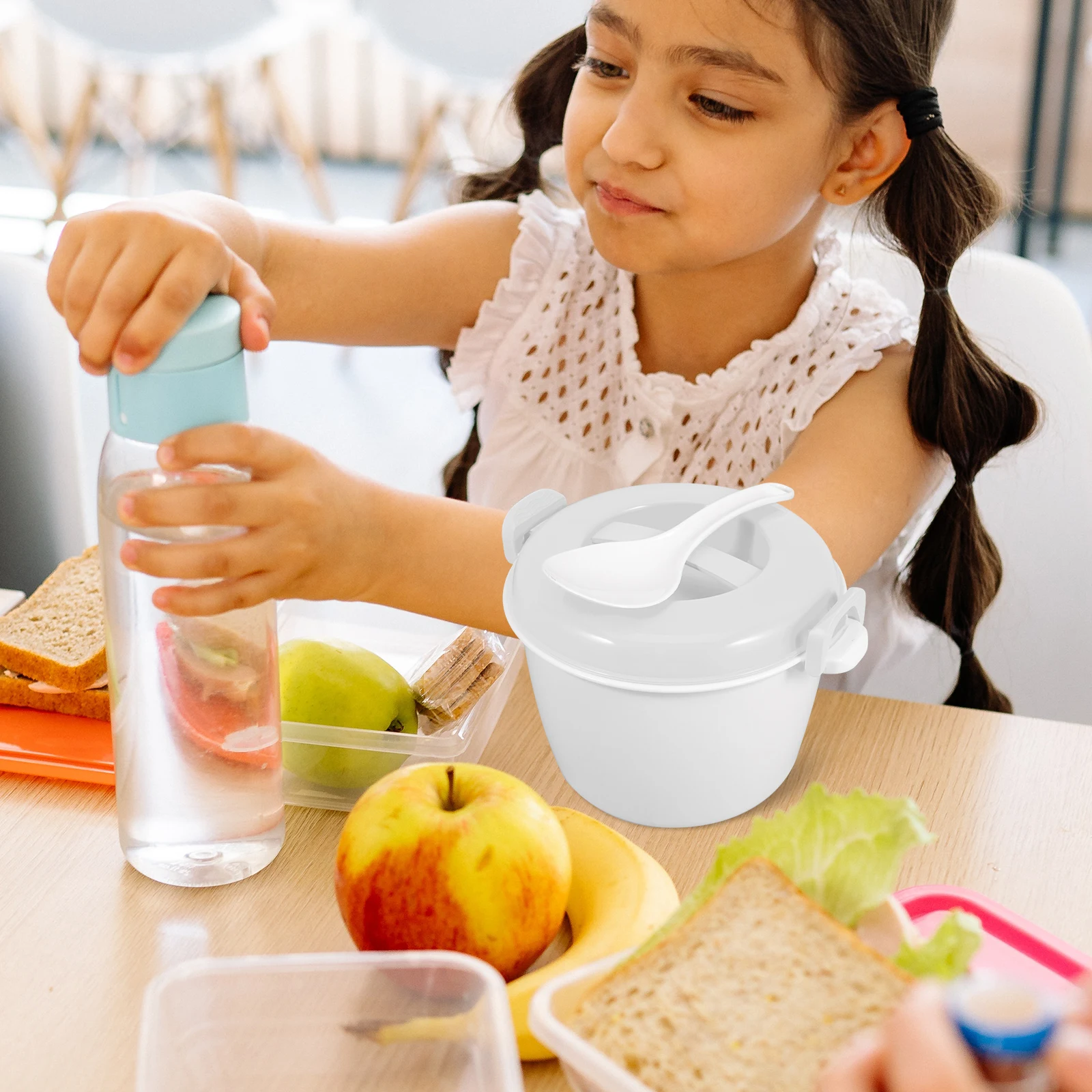 

Microwave Rice Cooker Multifunctional Kitchen Tool Food Steamer Microwave Cup Cooker Soup Container Portable Insulation Design