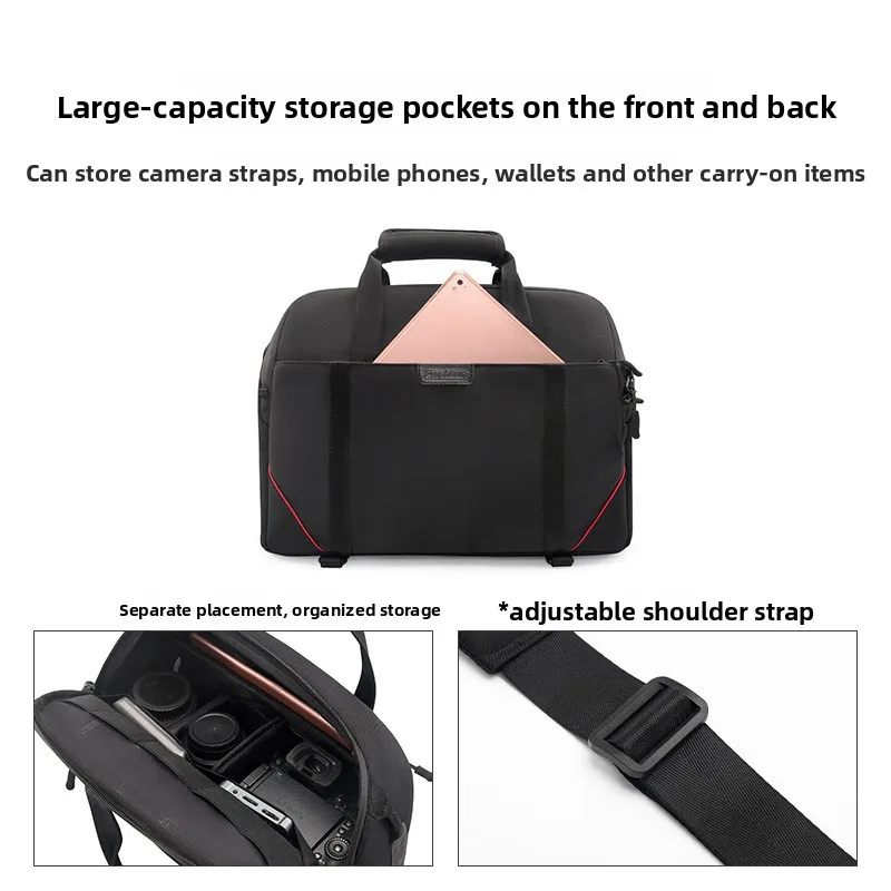 Shoulder large-capacity camera bag, portable photography messenger aterproof and shock-resistant micro-single SLR bag.