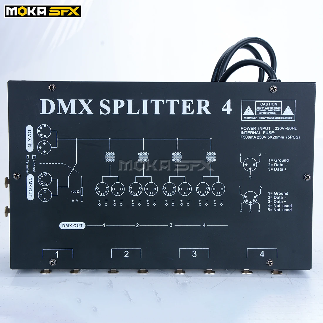 

Mini DMX512 Controller Splitter 4 Way Stage Lighting Equipment DMX Console Splitter 4 Output Simple Control Console for DJ Show