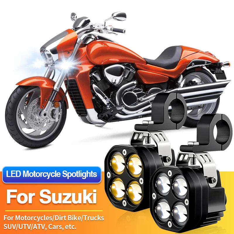 

1 комплект универсальных светодиодных фар-прожекторов для мотоциклов, грузовиков, квадроциклов, автомобилей 12В для Suzuki RM85/RMZ250/RMZ450/SV650/SV650 ABS