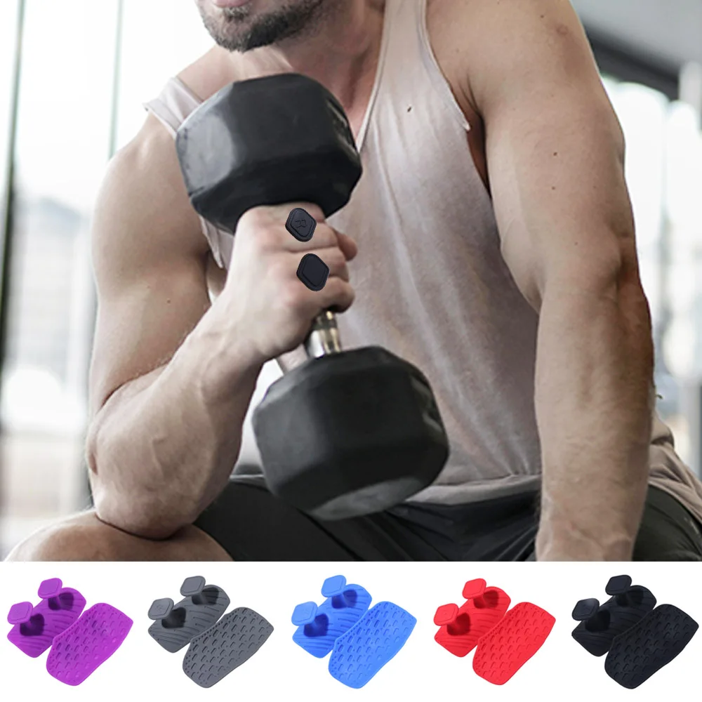 

1 Pair Ergonomic Weight Lifting Grips Elastic Honeycomb-shaped Workout Gym Gloves Anti-slip Anti-friction Silicone Palm Grips