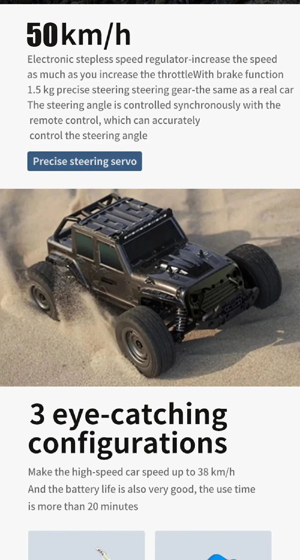 50 or 80KM/H Rc Cars 1/16 Off Drift Road 4WD with LED 2.4G Waterproof Remote Control Monster Truck for Adults and Kids Toy Gift