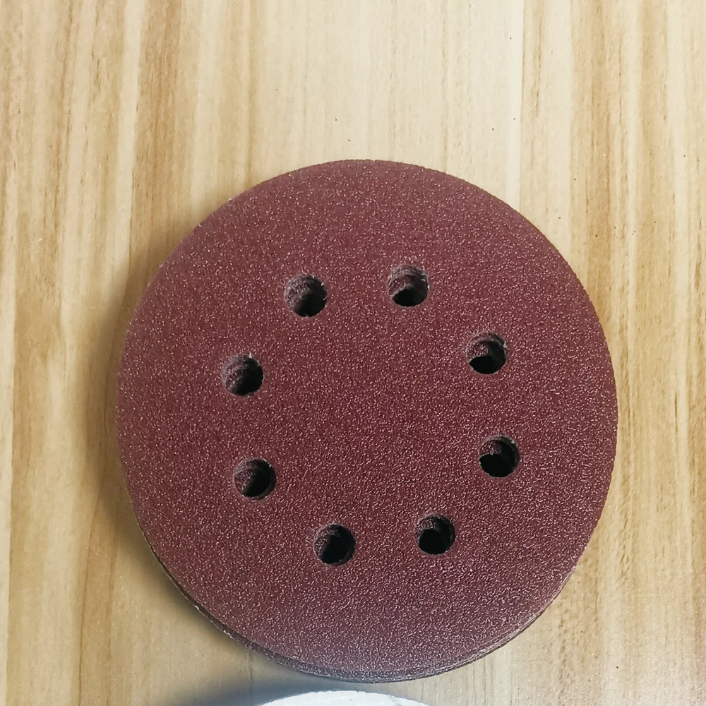 100pcs/set 125mm 5"/5inch Sanding Discs 8 Holes Sandpaper Pads Set Hook & loop Abrasive sander paper for polishing tools