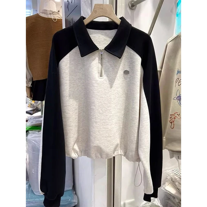

plus Size Women's irt Long Sve round Ne T-irt Loose Fit Spring Autumn Versatile Patchwork Top Heavy Du 300 Po...