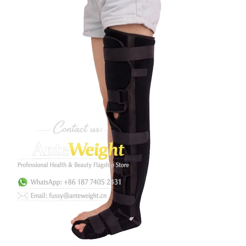 Leg Immobilizer for Thigh & Ankle, Orthopedic Fracture Brace for Knee & Lower Limb | Adjustable Post-Op Support