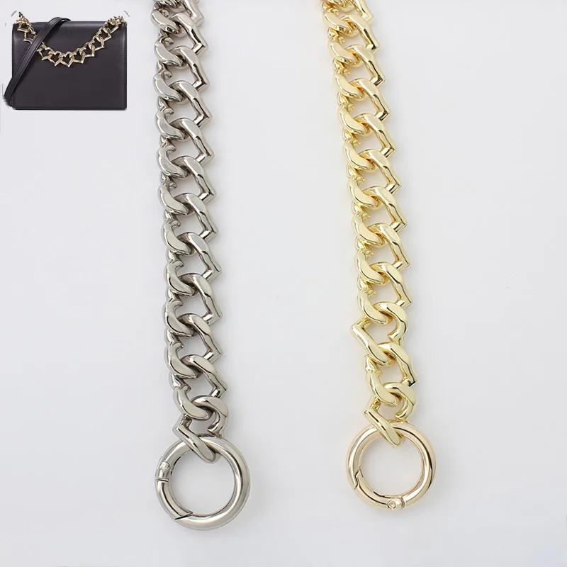 Silver Gold 30/45/60/100/120cm Heart Metal Purse Chain Strap Handbag Handles DIY Purse Replacement for Shoulder Bag Straps Chain