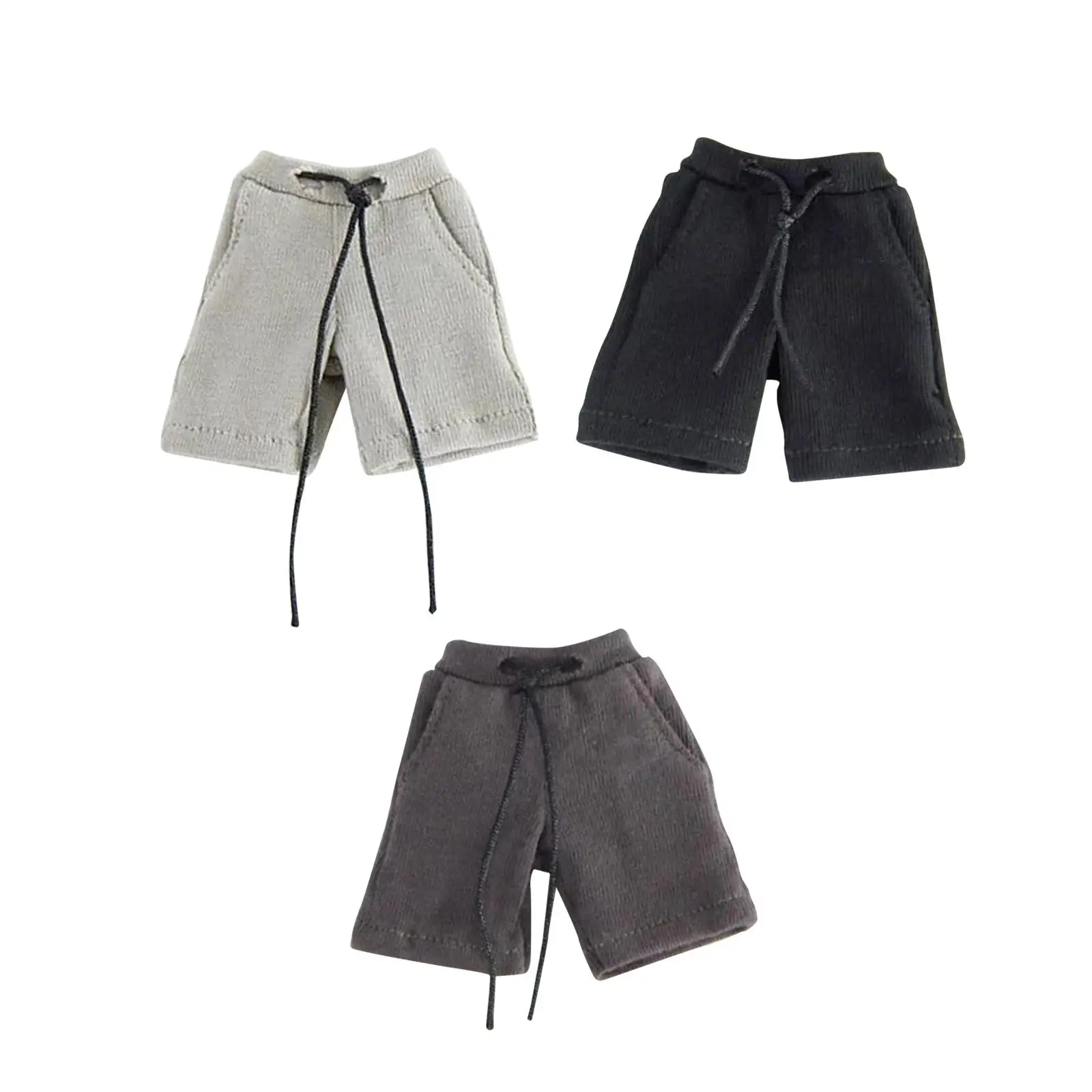 Shorts miniatures pour hommes, échelle 1:12, accessoires, tenue, figure masculine, pantalon, costume pour 6 en effet