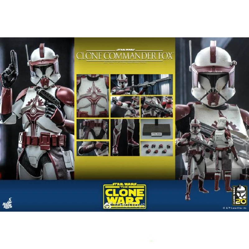 In Stock Original HotToys TMS103 Star Wars Clone Commander Fox 1/6 Soldier Action Figure Toy Gift Collection Hobby