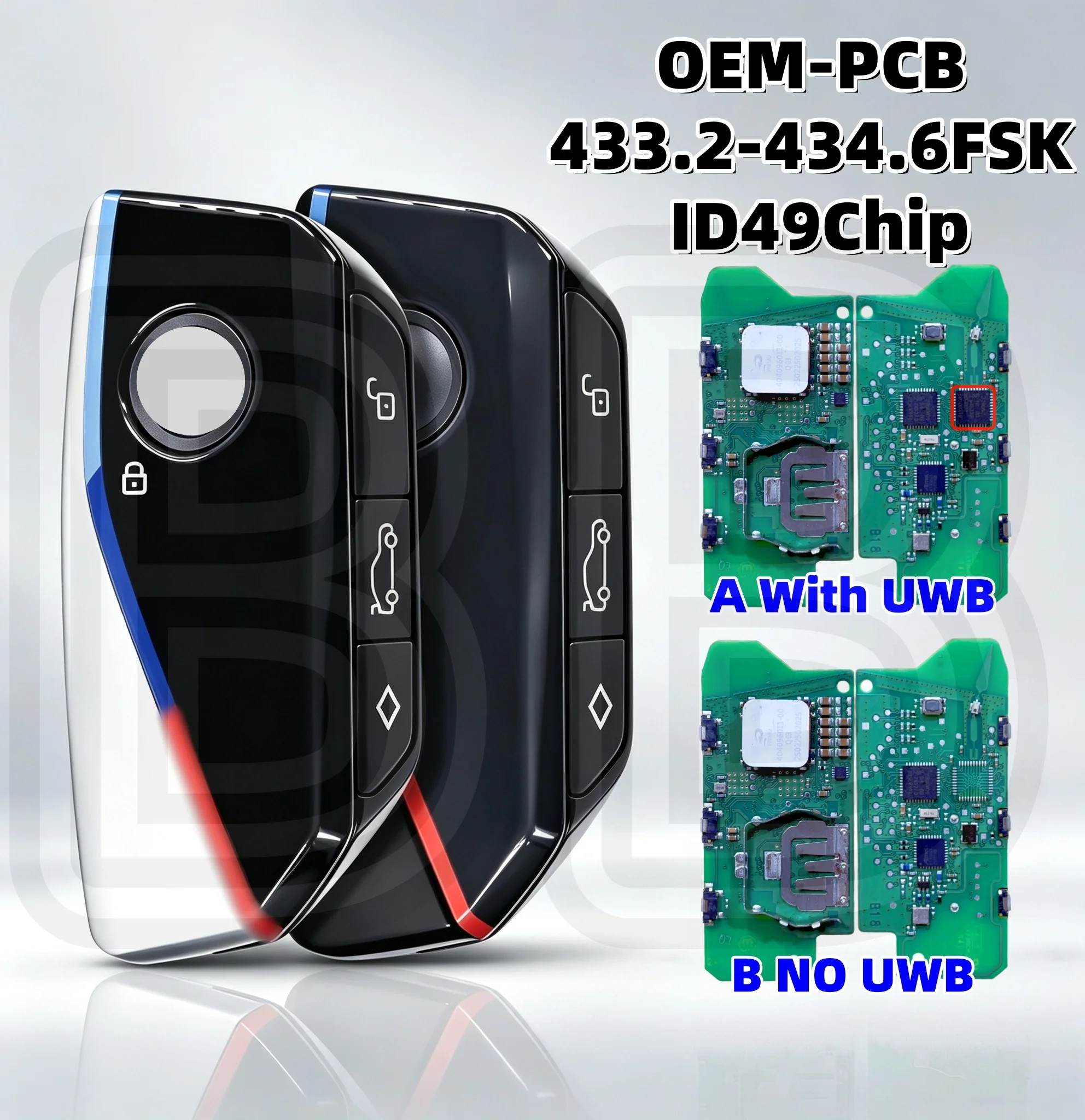 Suitable for Bmw X1 X3 X5 Ix3 5 7 Series Oem-Pcb 433.2-434.6Fsk Id49Chip with High-End Uwb Function