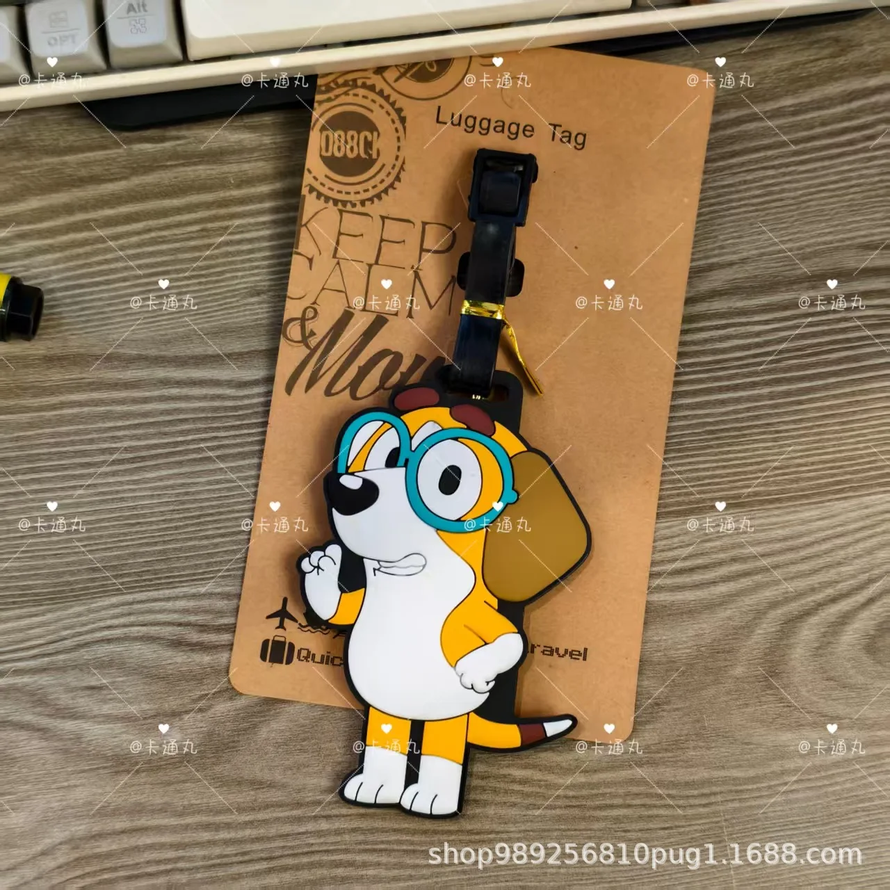 Hot Sale Bluey Bingo PVC Luggage Tags Cute Bingo Muffin Puppy Travel Baggage Pendant Suitcase Decor Accessories