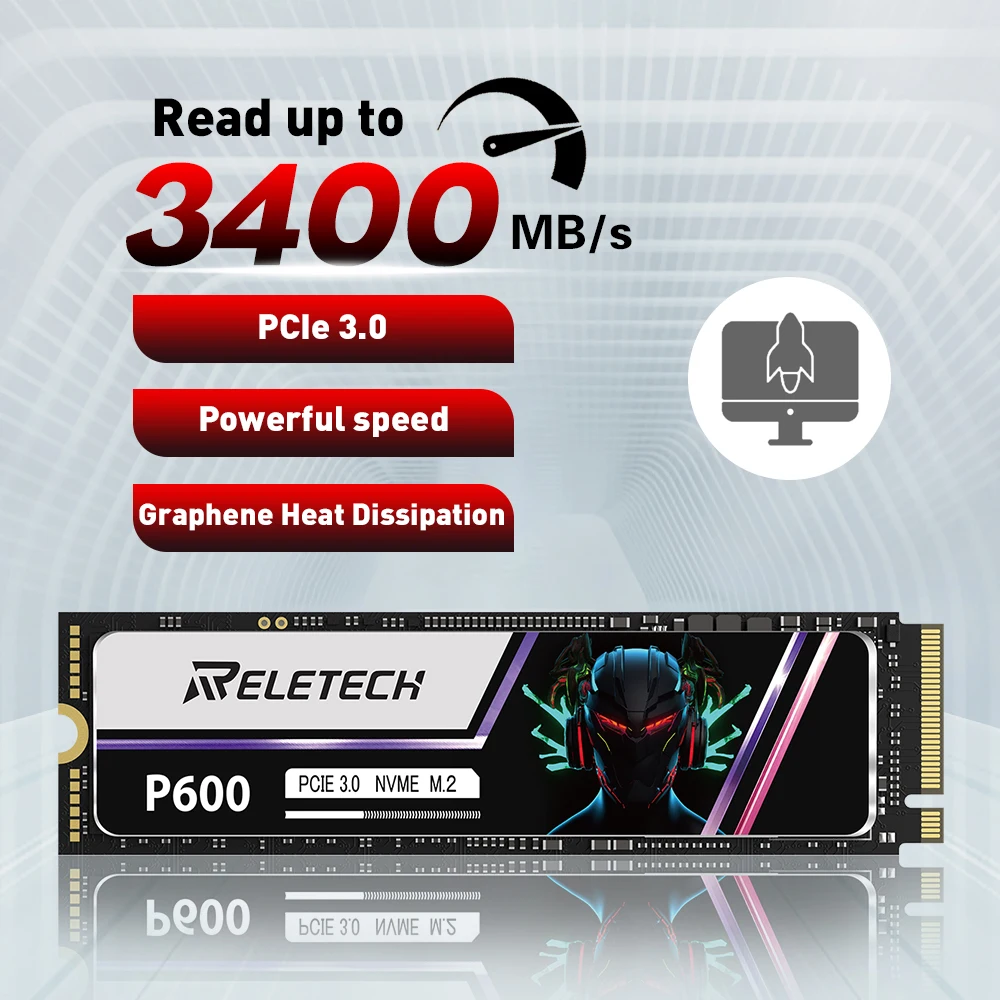 

Reletech P600 M.2 NVMe SSD 500GB 1000GB 2280 PCIe3.0×4 High Speed Internal Solid State Drive For Laptop Desktop