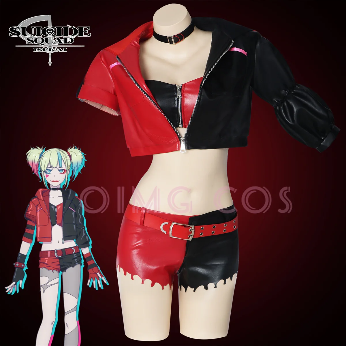 Harley Quinn Cosplay Costume The Joker Carnival Uniform Wig Anime Halloween Costumes Women Game