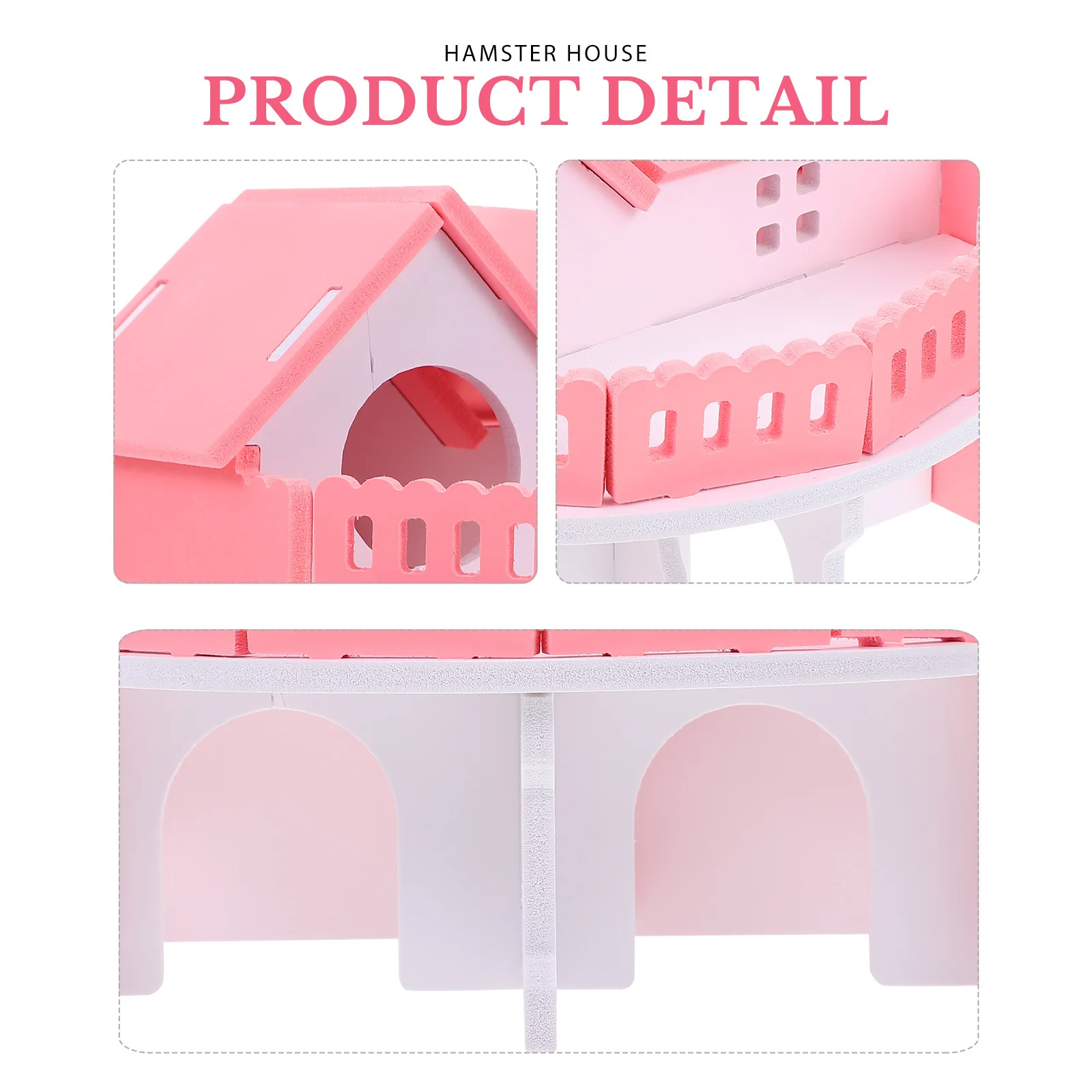 

Hamster Villa Plastic Pet Nest Durable Hideout House For Small Pets Sleeping Resting Plaything Hamster Hideaway Pet