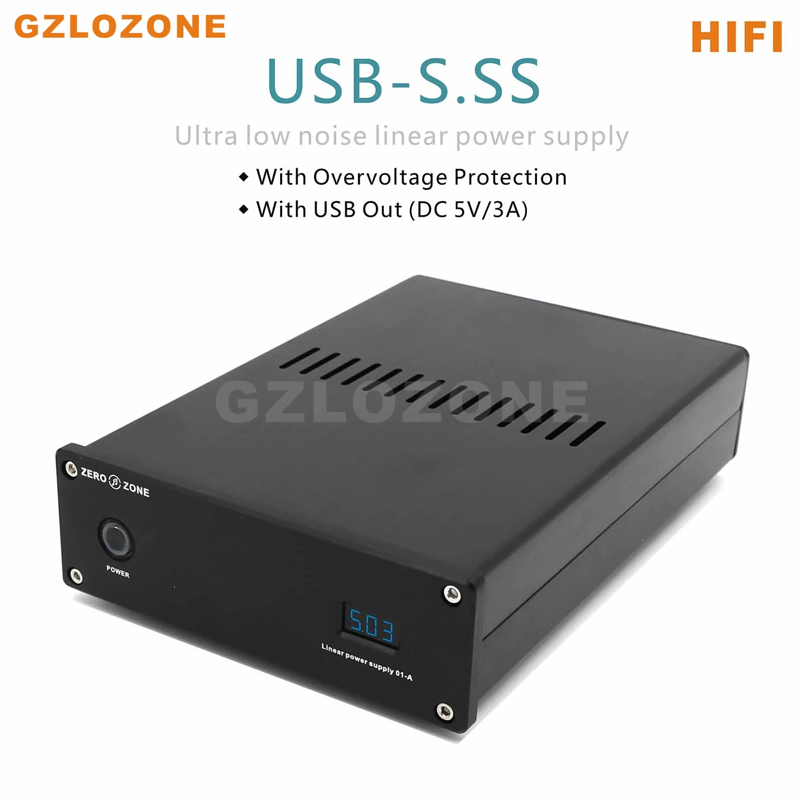 

HIFI USB-S.SS Ultra Low Linear Power Supply With USB Voltage Regulator Module/Overvoltage Protection DC 5V--20V (Optional)