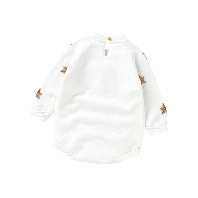 Cute Star Pattern Print Long Sleeve Baby Boys & Girls Spring & Autumn Rompers Soft Newborn Jumpsuit Breathable Infant Bodysuit