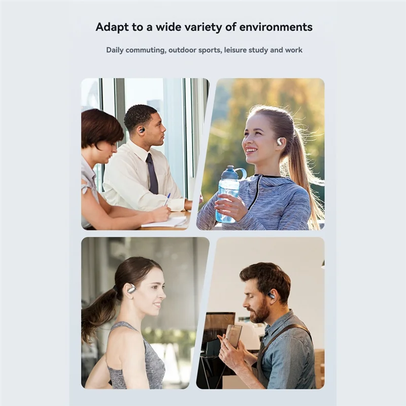 

Наушники с открытым ухом AI, спортивные беспроводные Bluetooth-наушники OWS 360° ° HIFI наушники-крючки поддерживает шумоподавление вызова A-TCES