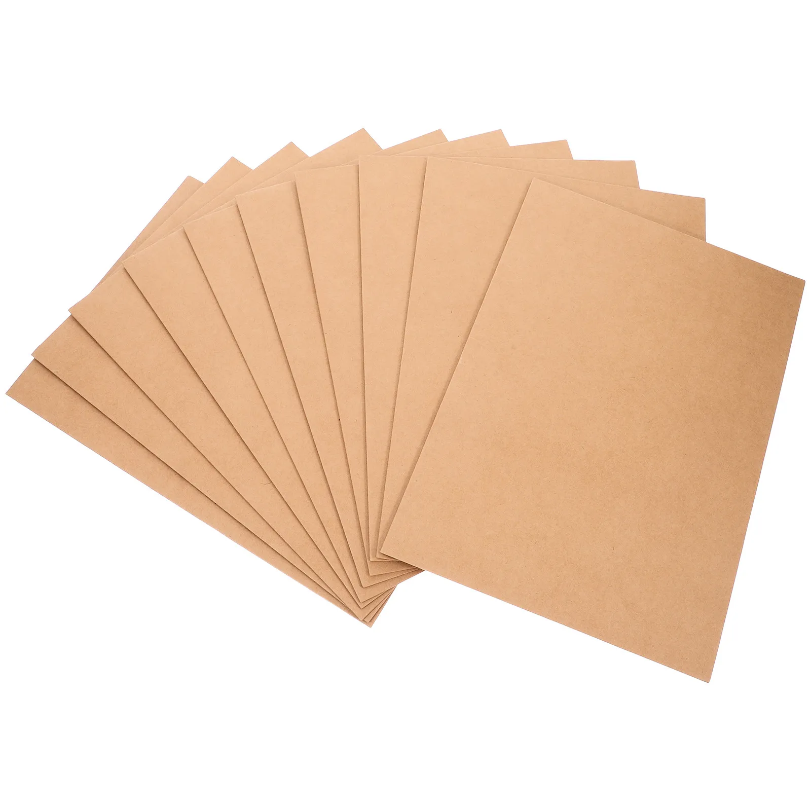 10Pcs A4 Paper File Folder Kraft Document Organizer Simple Design Single Slot Paper Folder File Organizer Documents Holder