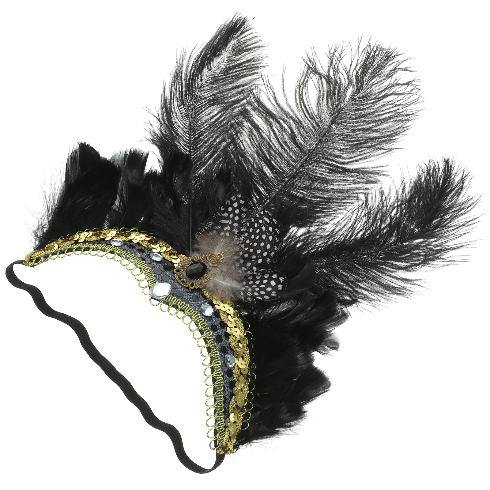 ريش الفاسناتور خوذة الزخرفية كرنفال عقال للحفلات الزفاف تأثيري أداء المرأة الإكسسوارات