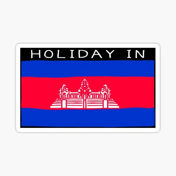 كمبوديا العلم ملصقات السيارات الكرتون نافذة الكمبيوتر المحمول دراجة نارية الشارات الرائعة اكسسوارات السيارات قافلة جذع الإكسسوارات الفقرة السيارات #4