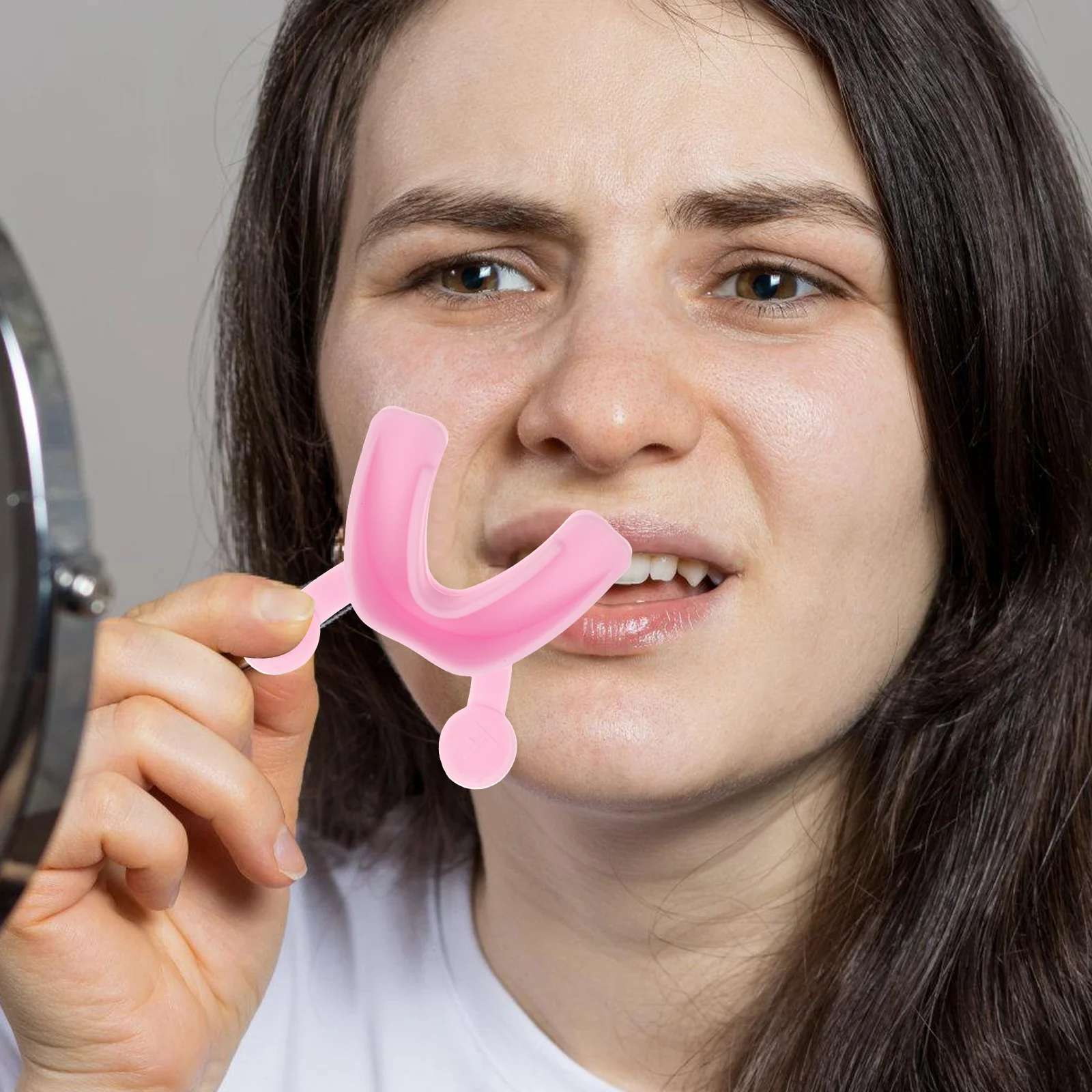 2 قطعة مصحح ابتسامة الوجه التمارين الفم شكل المدرب إدارة الابتسامة مزدوجة الذقن المخفض الوجه ثبات أداة