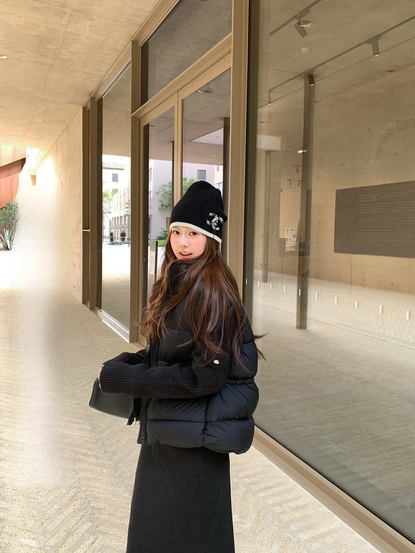 

Soft ort Women's down Jaet White Du Feather Knitted Splicing Warm Thi Korean Sle Winter Outerwear Coat