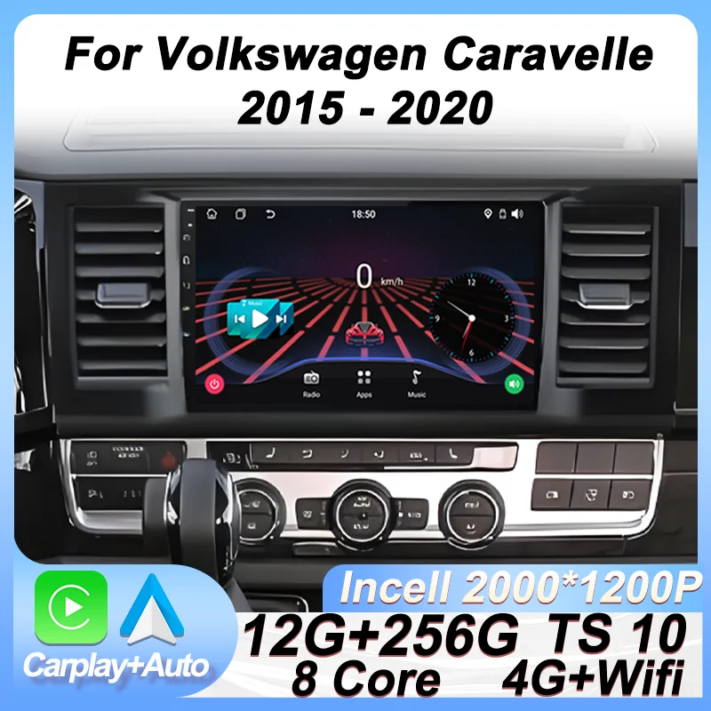 

Android 15 For Volkswagen Caravelle 6 T6.1 T6 2015 - 2020 GPS Navigation Intelligent System Autoradio Carplay 8 Core RDS 5G Wifi
