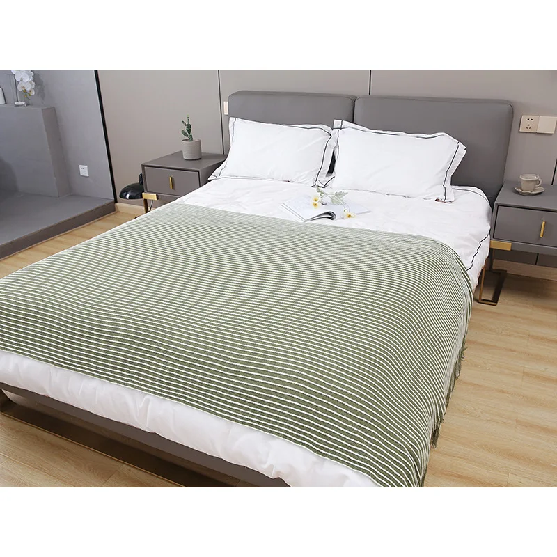 Knitted Bed Runner Throw Blanket for Hotel Homestay Apartment Sofa Couch Bed End Decor Soft Blankets