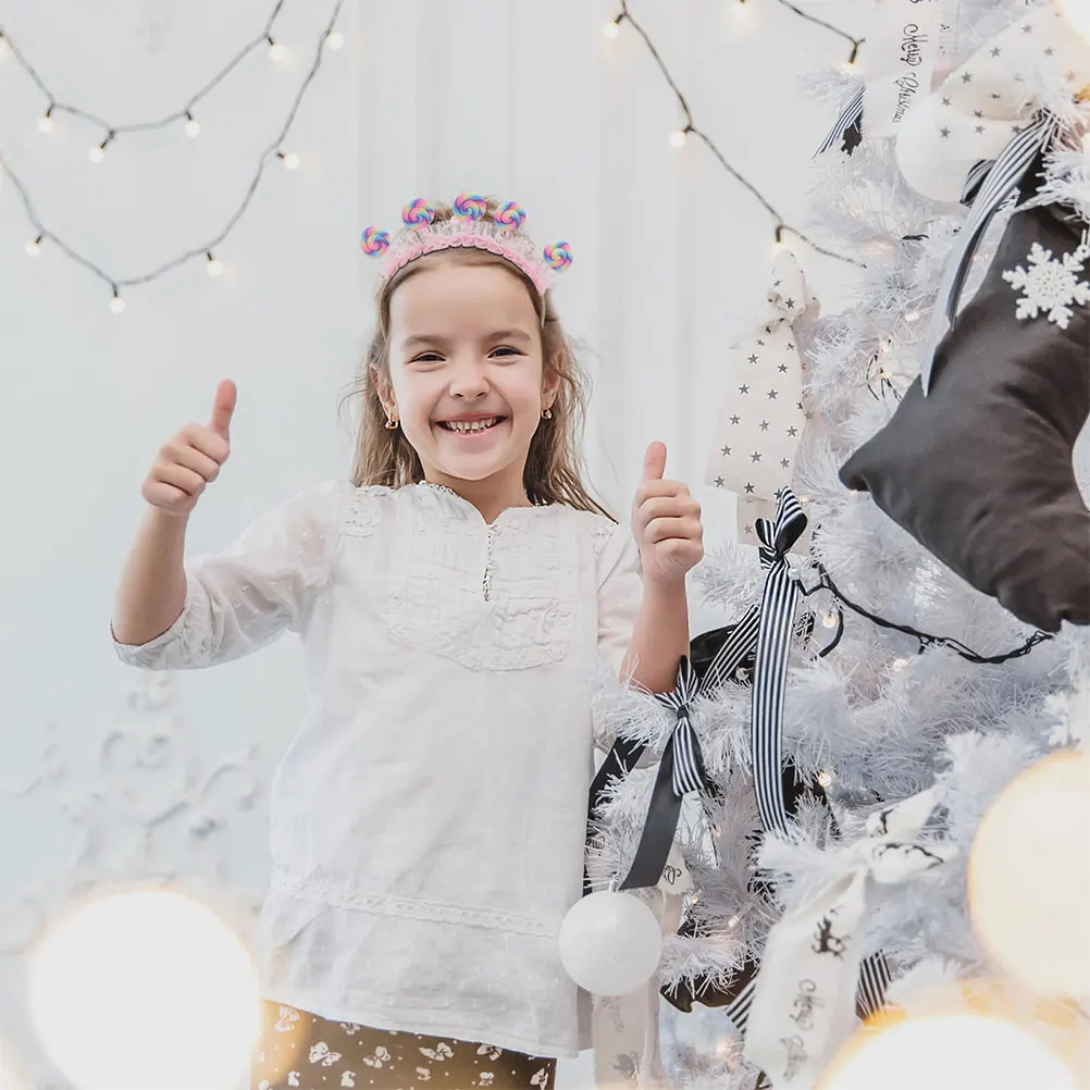 

2Pcs Pink Lollipop Headband Cute Cartoon Kids Hairband Sweet Candy Accessories Plastic Children Birthday Party Hair Hoop