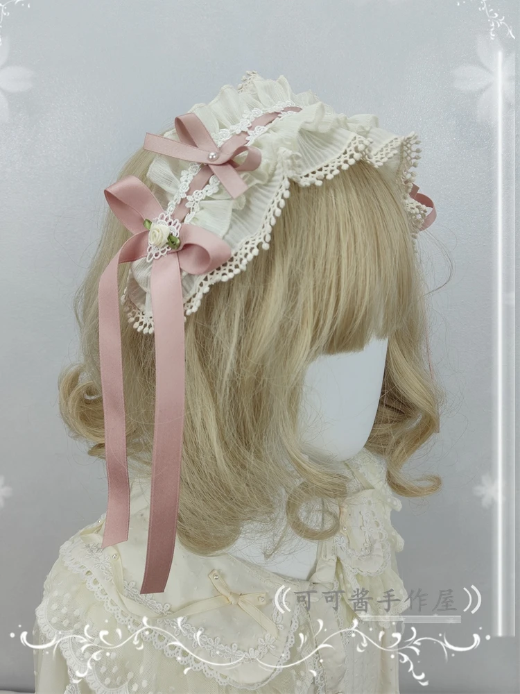 Fermaglio per capelli Lolita fatto a mano fermaglio per capelli Lolita piccolo nastro Gadget stile balletto accessori per capelli All-Match