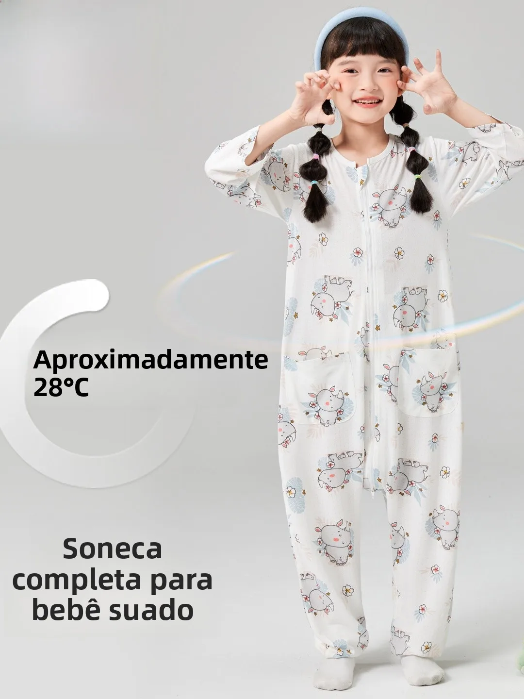 pigiama-estivo-sottile-e-traspirante-per-bambine-sacco-a-pelo-anti-calcio-abbigliamento-da-casa-per-bambini-pantaloni-lunghi-in-cotone-e-fibra-di-bambu-con-chiusura-a-cerniera