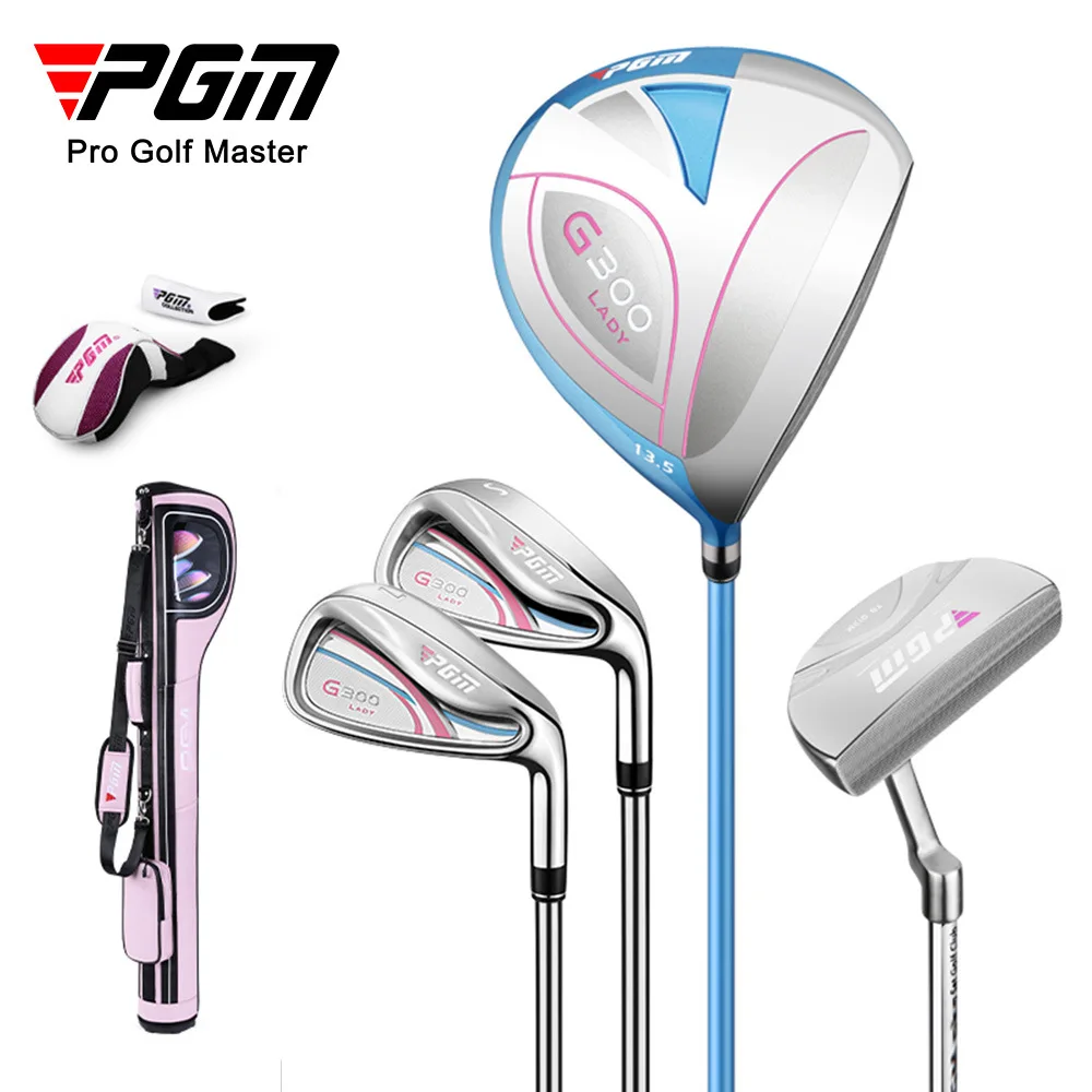 PGM G300 Women 4pcs Golf Club Set  Titanium Alloy Carbon 1/7/S/PT Iron Putter Wood Driver Head Cover and Golf Bag LTG035