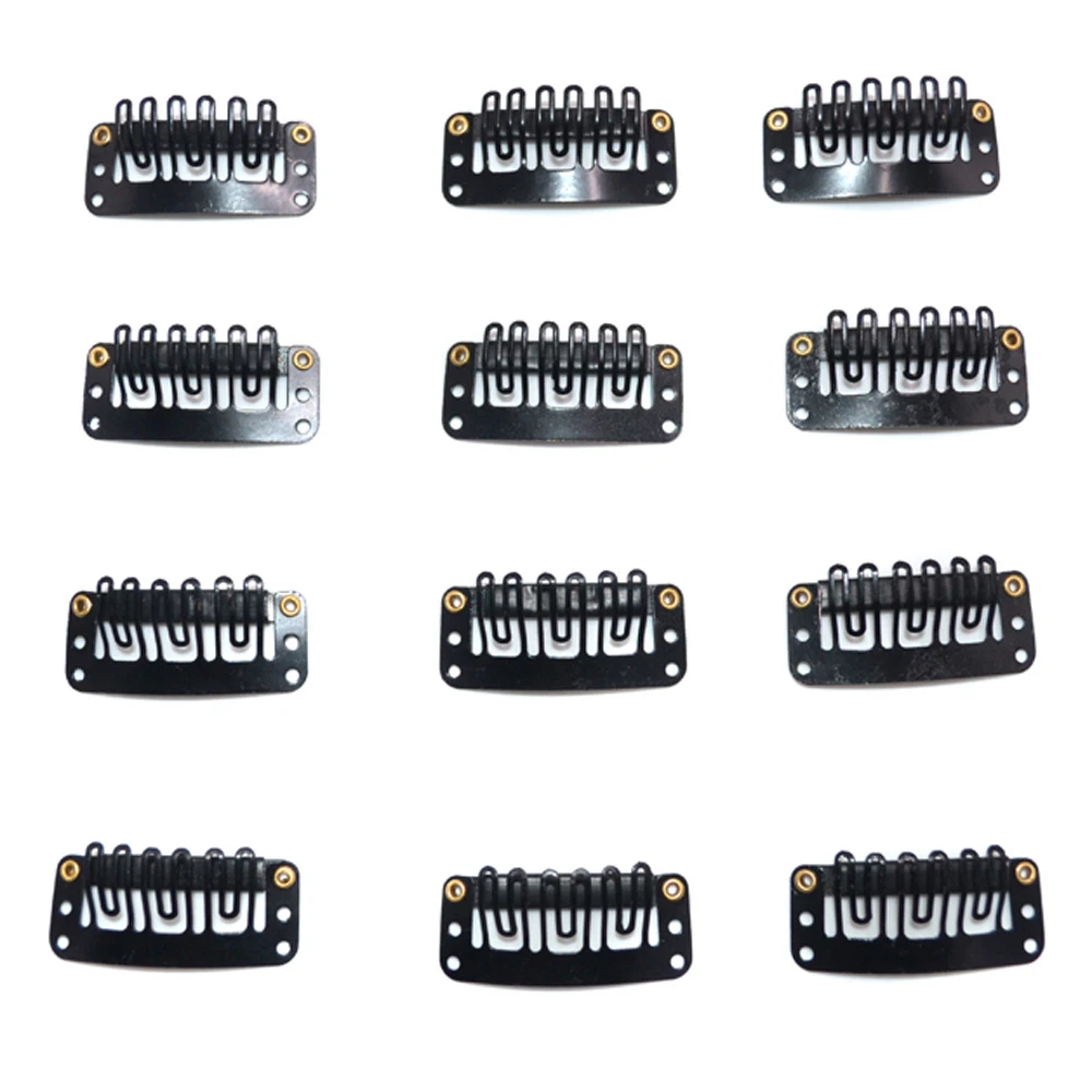 

Черно-коричневые заколки-клипсы 32 мм для париков, большие зажимы для укладки волос, инструменты для наращивания волос, заколки BB для прядей