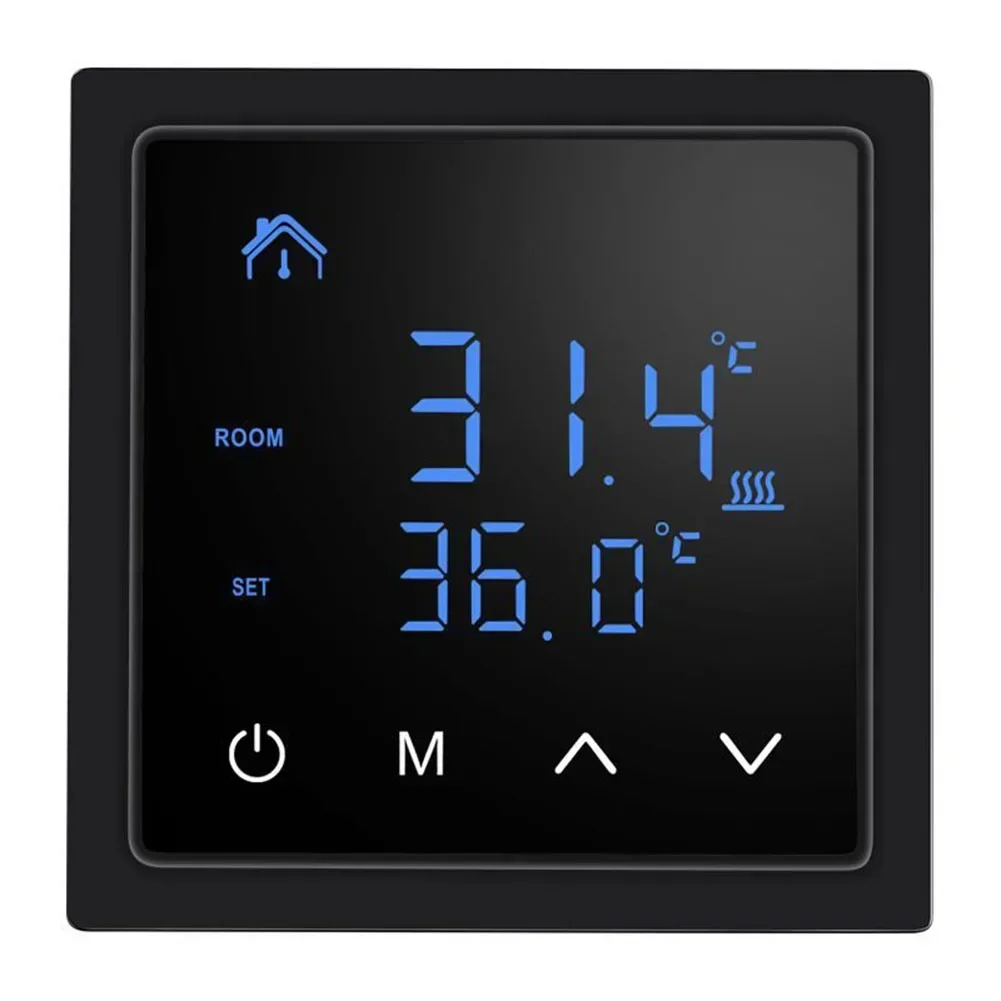Thermostat 16A  Floor Heating Temperature Controller with Large Touch Screen  LED Digital Display  Child Lock Function