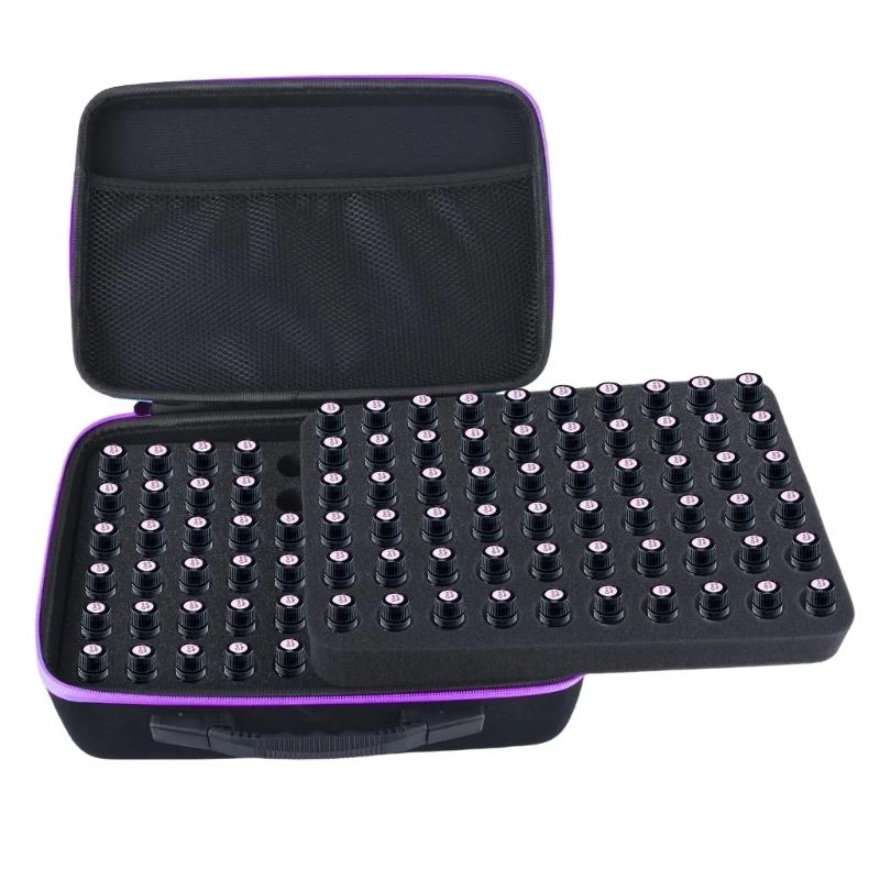X7XC Essential Oils Carrying Case For 120 Bottles 5-10ML EVA Travel Storage Bag for Home Travel and Presentations