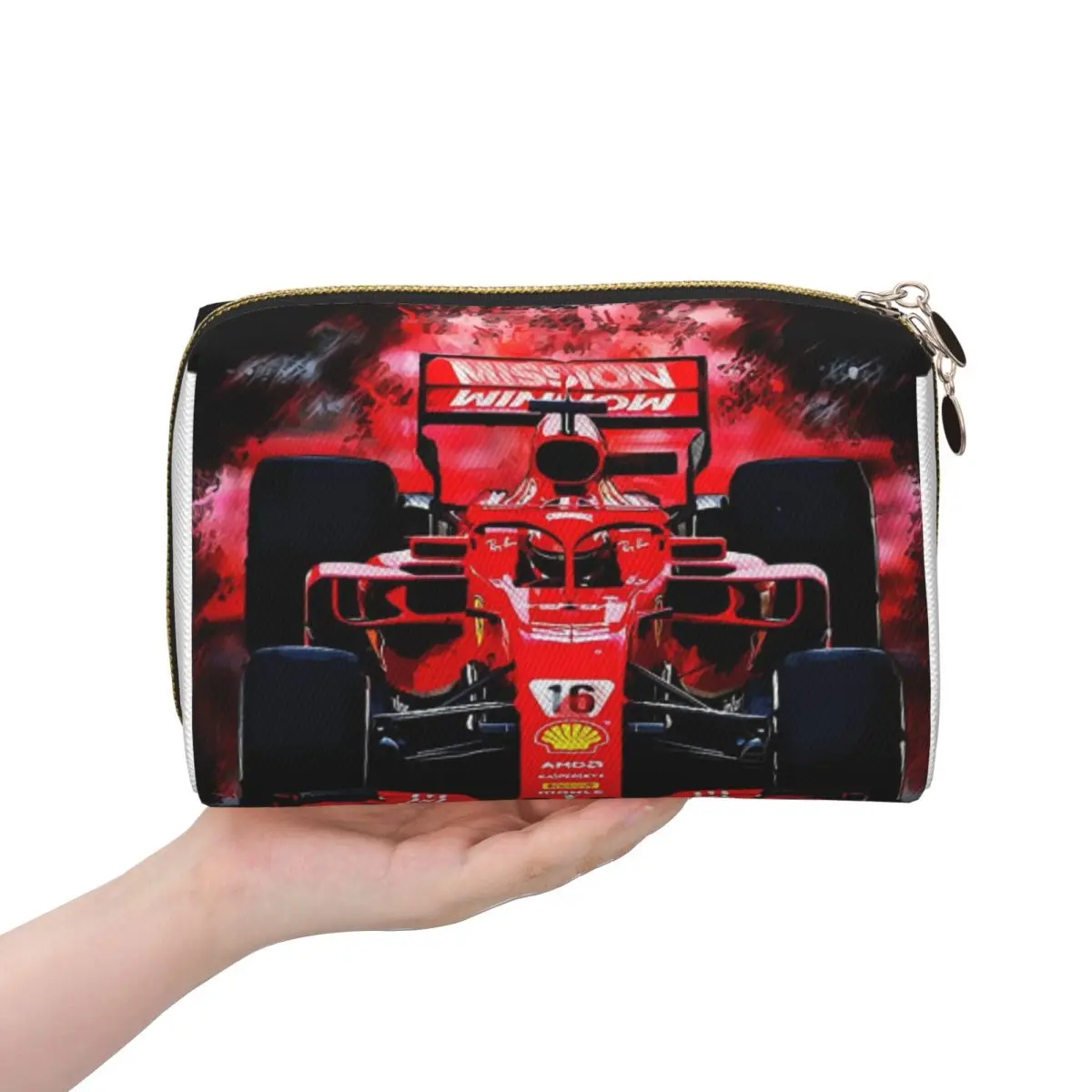 

Женская косметичка с принтом Charles Leclerc, дорожный органайзер для макияжа, сумка для хранения туалетных принадлежностей, Dopp Kit Box